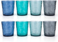 12-Ounce Acrylic Old Flashion Glasses Plastic Tumblers, Set of 6 Blue Home & Garden > Kitchen & Dining > Tableware > Drinkware KX-WARE Multicolor 8 