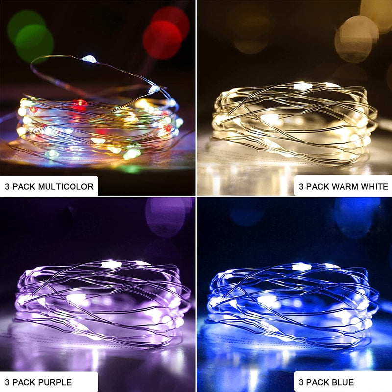 12 Pack Led Fairy Lights Battery Operated String Lights Waterproof Silver Wire Each 7 Feet 20 Led Multi-Colored Led Firefly Starry Moon Lights for Bedroom DIY Wedding Party Patio Christmas Décor… Home & Garden > Lighting > Light Ropes & Strings Mewuvn   