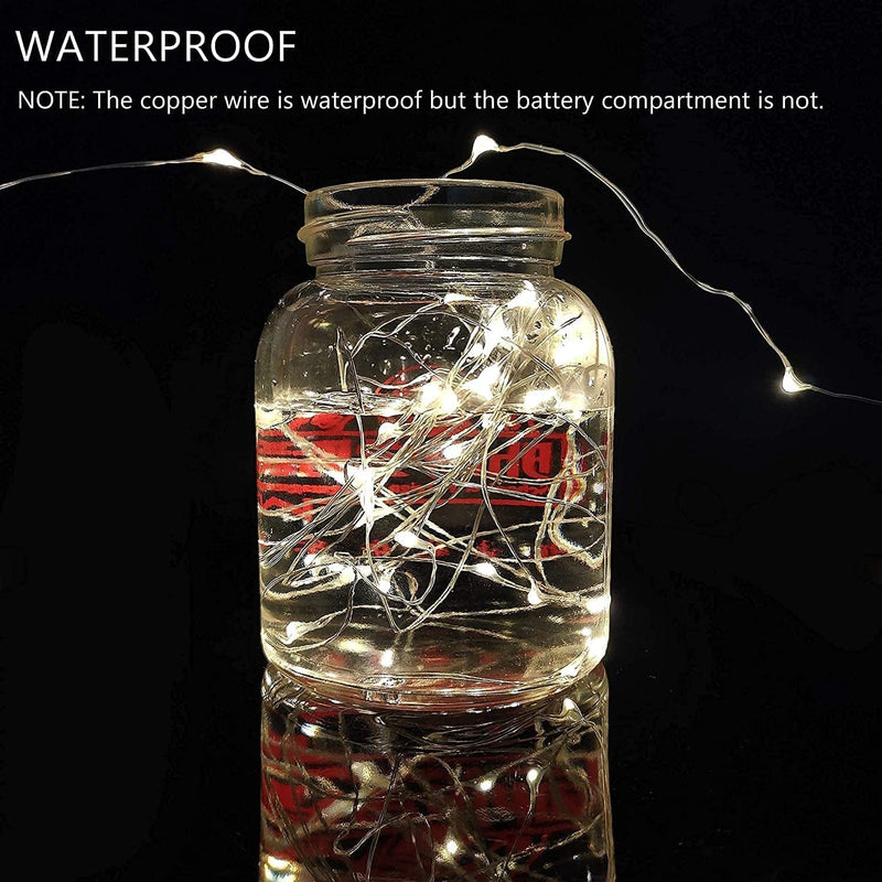 12 Pack LED Fairy Lights String Lights Battery Operated, 6.6Ft Indoor Mini Fairy String Lights Flexible Copper Wire Firefly Lights for DIY Decoration, Wedding, Christmas, Bedroom, Party (Warm White) Home & Garden > Lighting > Light Ropes & Strings JORETLE   