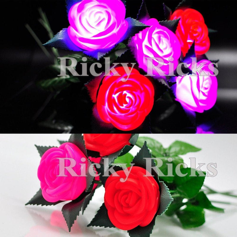 (12 Pack) Light up Roses Valentines Day Romantic Wedding Pink Red Flashing LED Gift Rosas Home & Garden > Decor > Seasonal & Holiday Decorations KOL DEALS   