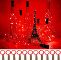 12 Pack Wine Bottle Lights with Cork 3.3Ft Silver Wire Cork Lights Waterproof Battery Operated Fairy Mini String Light for DIY Wedding Christmas Holiday Home Party Decoration Present Gift Cold White Home & Garden > Lighting > Light Ropes & Strings XIANMU Red  