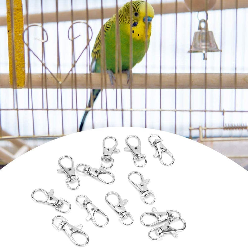 12 Pcs Bird Cage Locks, Metal Pet Cage Door Lock Hook Clip Prevent Claw Trigger Open Birds Cage Accessories
