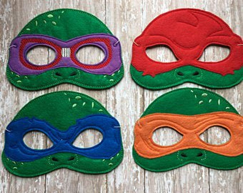 12 Pcs Felt Masks Party for Ninja Turtle for Birthday Gift, Party Favor, Cosplay Apparel & Accessories > Costumes & Accessories > Masks Max Cosplay   