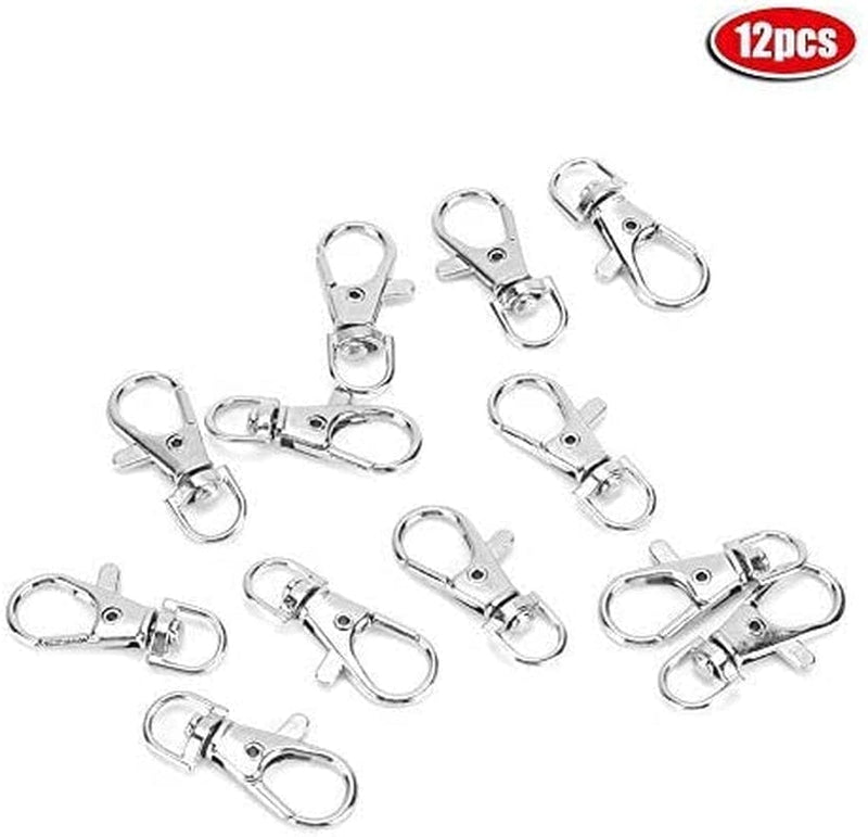 12 Pcs Pet Birds Foot Rings Cage Door Buckle Lock Claw Trigger Snap Hook Iron Anti-Escape Accessory for Pet Birds Parrot Small Animals