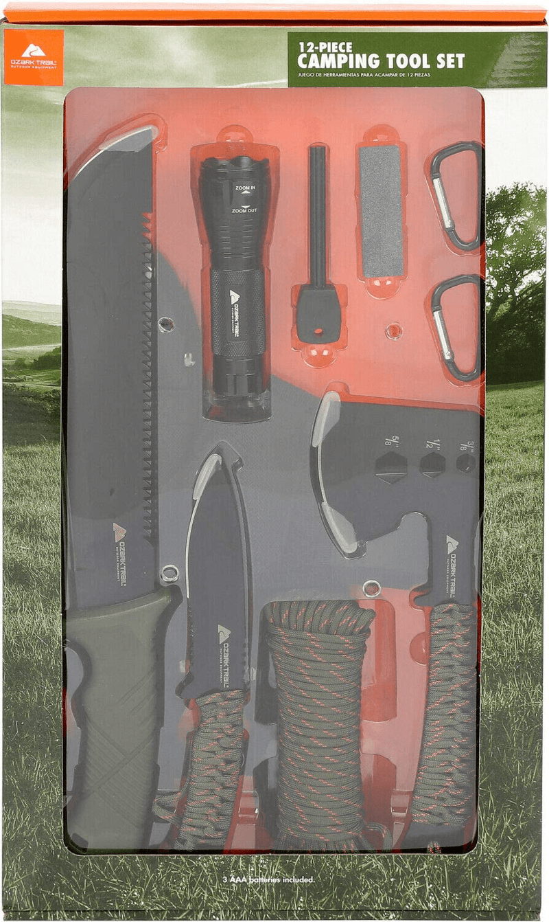 12 Piece Camping Tool Set Sporting Goods > Outdoor Recreation > Camping & Hiking > Camping Tools Ozark Trail..   