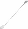 12" Skull Bar Spoon Stainless Steel Mixing Spoon Spiral Pattern Long Handle Cocktail Spoon Pitcher Spoon by Homestia Home & Garden > Kitchen & Dining > Barware Homestia Silver  