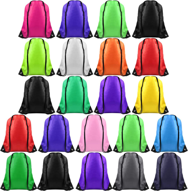 FEPITO 22 Pack Drawstring Bags String Backpack Bulk School Backpack Bag Sack Cinch Bag Sport Bags for Gym Traveling (Red) Home & Garden > Household Supplies > Storage & Organization FEPITO 16colors  
