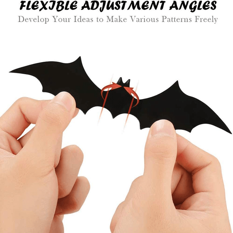 120Pcs Halloween Decorations 3D Bats Wall Decor, 4 Sizes Waterproof Bats Stickers for Wall and Window,Reusable Realistic PVC Scary Bat Sticker for Halloween Party Decoration DIY Wall Stickers Home Supplies Arts & Entertainment > Party & Celebration > Party Supplies Omaky   