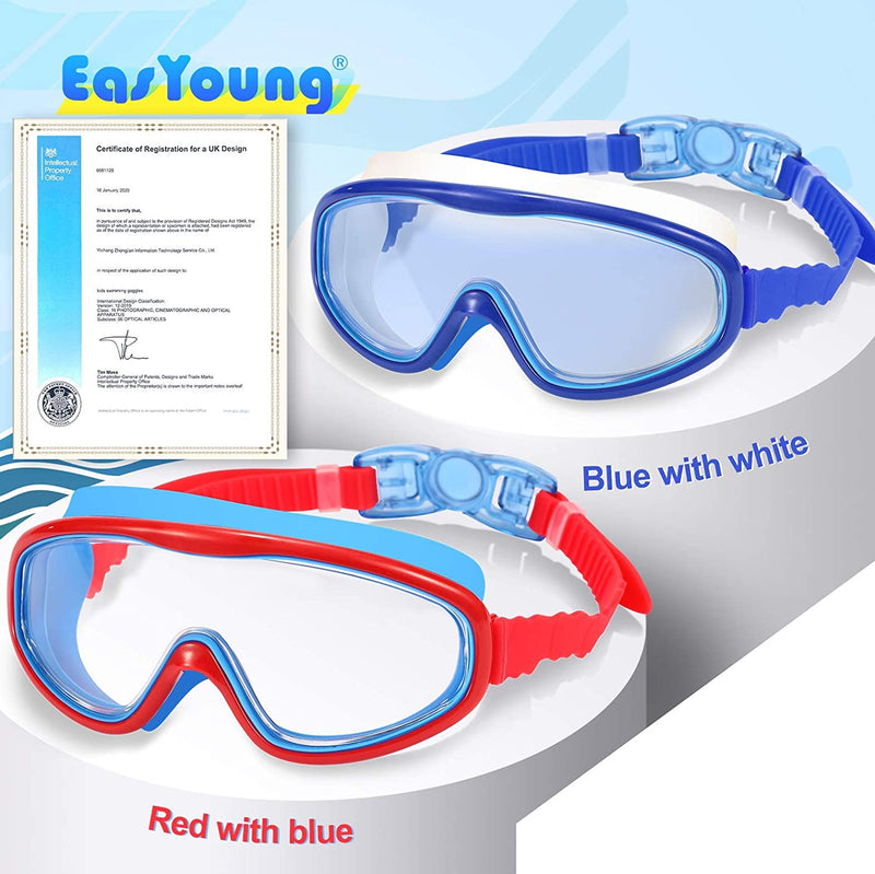Easyoung 2-Pack Kids Swim Goggles, Wide Vision Swim Goggles for Child from 3-15 Sporting Goods > Outdoor Recreation > Boating & Water Sports > Swimming > Swim Goggles & Masks EasYoung   