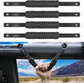 Seven Sparta 4 Pack Roll Bar Grab Handles Compatible with Ford Bronco 2021 2022 2/4 Door, Paracord Grip Handle, Bronco Interior Accessories (Not Fit Bronco Sport) Sporting Goods > Outdoor Recreation > Winter Sports & Activities LS-1103 Black  
