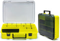 Goture Plastic Storage Organizer Box, Portable Tackle Storage Adjustable Divider Removable Compartment with Handle, Box Organizer for Fishing Storage Orange Sporting Goods > Outdoor Recreation > Fishing > Fishing Tackle GOTURE Yellow LARGE(Size: 15.15'' L X 10.8'' W X 3.4'' H)  