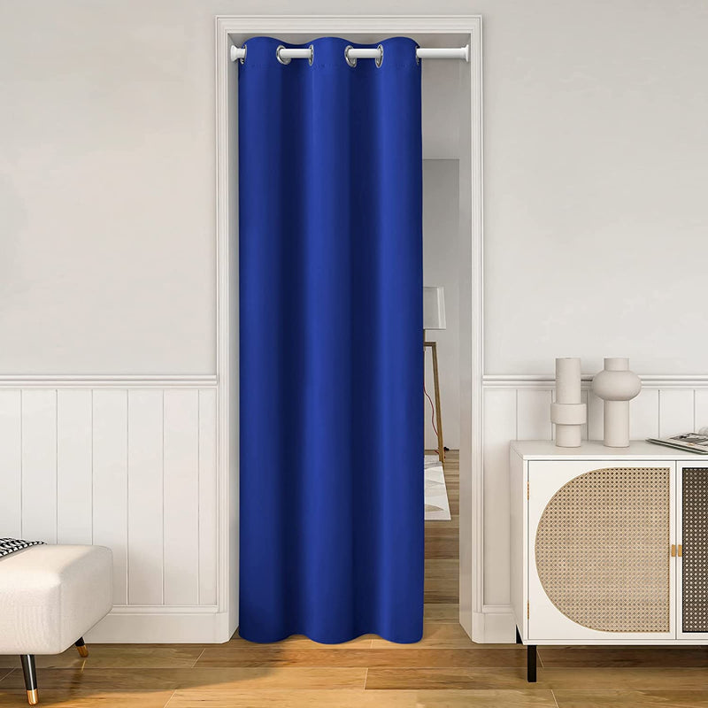 HOMEIDEAS Yellow Door Curtain for Doorway Privacy, W39 X L78 Inch Closet Curtain for Bedroom Closet Door, Grommet Curtain Cover 1 Panel Home & Garden > Decor > Window Treatments > Curtains & Drapes HOMEIDEAS Royal Blue 34" X 80" 