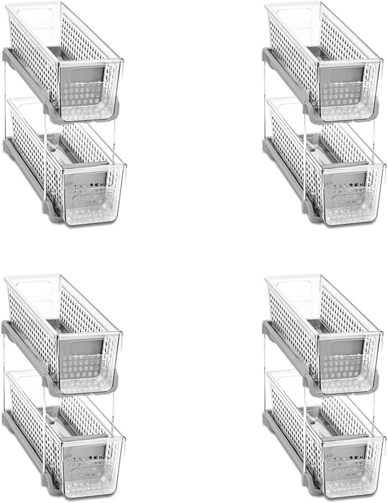 Madesmart Mini 2 Tier Organizer, Pack of 1, Frost
