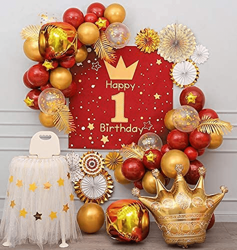 126Pcs Red and Gold Balloons Birthday Party Decorations, Red Ballons Balloon Garland Kit, Wedding Engagement Propose Birthday Valentine'S Day Happy Anniversary New Year Party Decorations
