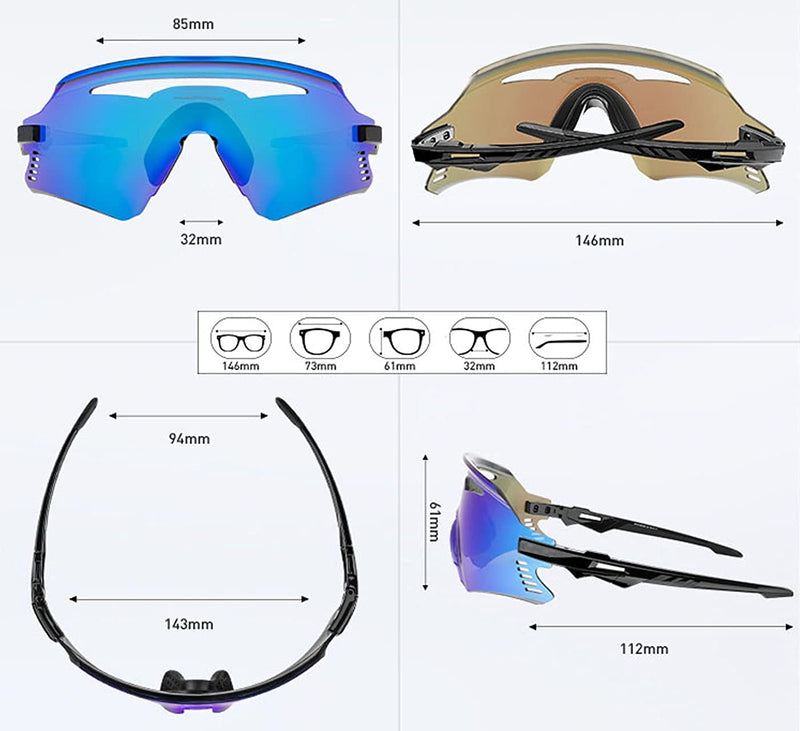 Cycling Glasses Men Women Sports Sunglasses MTB Eyewear Goggles Road Bicycle Glasses Running Fishing Golf Outdoor Sporting Goods > Outdoor Recreation > Cycling > Cycling Apparel & Accessories zolitime   