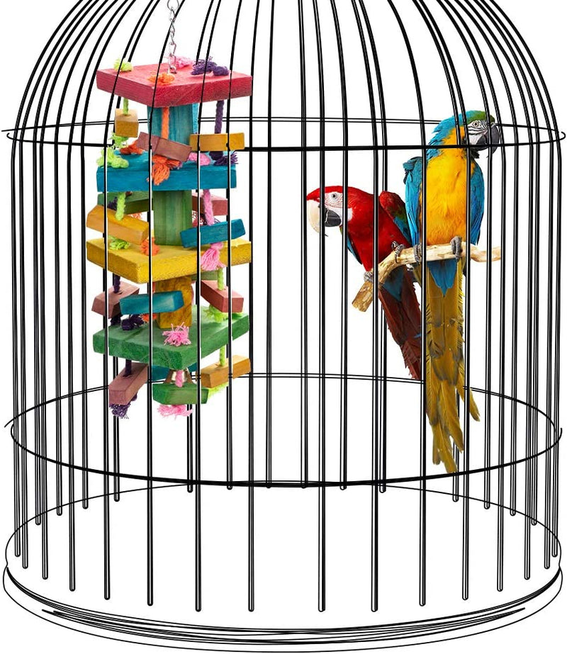 Dono Parrot Knots Blocks Chew Wooden Block Bite Toys Birds African Grey Pure Colorful Knots with Multiple for Small and Medium Parrots and Birds Animals & Pet Supplies > Pet Supplies > Bird Supplies > Bird Toys Yiwu Honghe   