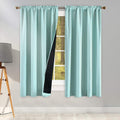Coral 100PCT Blackout Curtains Bedroom Drapes - Totally Darkness Panels Thermal Insulated Lined Rod Pocket Curtains for Kids Room( 2 Panels 42 by 45 Inch) Home & Garden > Decor > Window Treatments > Curtains & Drapes KEQIAOSUOCAI Aqua W42" X L63" 