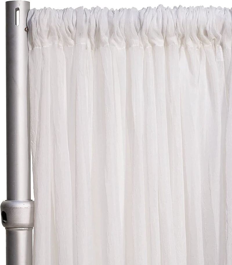 Event Decor Direct Long Sheer Voile Curtains for Windows with 4" Rod Pockets Party Celebrations Weddings Soft Versatile & Washable, 10Ft Wide X 10Ft Long, White Home & Garden > Decor > Window Treatments > Curtains & Drapes Event Decor Direct White 6FT 