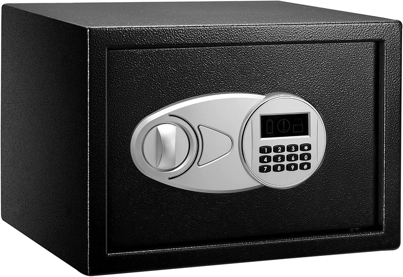 Steel Home Security Safe with Programmable Keypad - Secure Documents, Jewelry, Valuables - 1.52 Cubic Feet, 13.8 X 13 X 16.5 Inches, Black Home & Garden > Household Supplies > Storage & Organization KOL DEALS Keypad Lock 0.5 Cubic Feet 