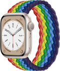 OULUOQI Braided Solo Loop Compatible with Apple Watch Band 38Mm 40Mm 41Mm 42Mm 44Mm 45Mm 49Mm Women Men,Lace Nylon Stretchy Elastic Sport Strap for Iwatch Ultra Series 8 SE 7 6 5 4 3 2 1. Sporting Goods > Outdoor Recreation > Winter Sports & Activities OULUOQI C-Rainbow 38mm/40mm/41mm M 