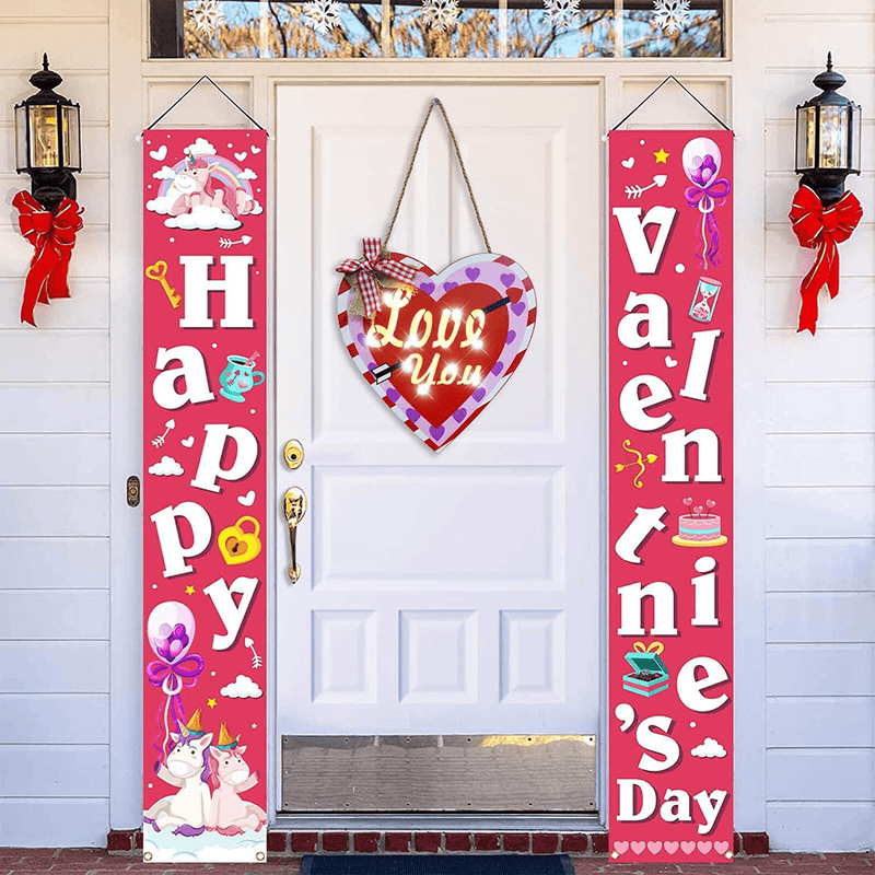 12Inch Valentine'S Day Decorations Wreath - Valentine'S Home Decor Wreaths for Front Door Outdoor Indoor Room Window Wall,Valentine'S Day Wreath Wood Hanging Signs LED Red Heart Shaped Wreath Decor