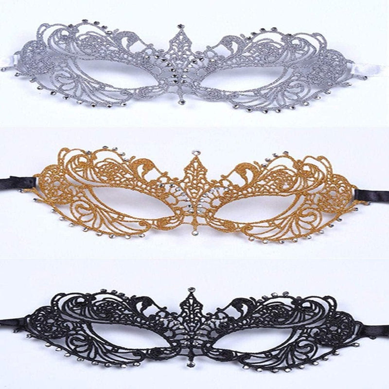 12PCS Lace Masquerade Mask Exquisite Venetian Eyemask Sexy Woman Mask for Carnival Party Costume Ball Apparel & Accessories > Costumes & Accessories > Masks shugii style5/3pcs  