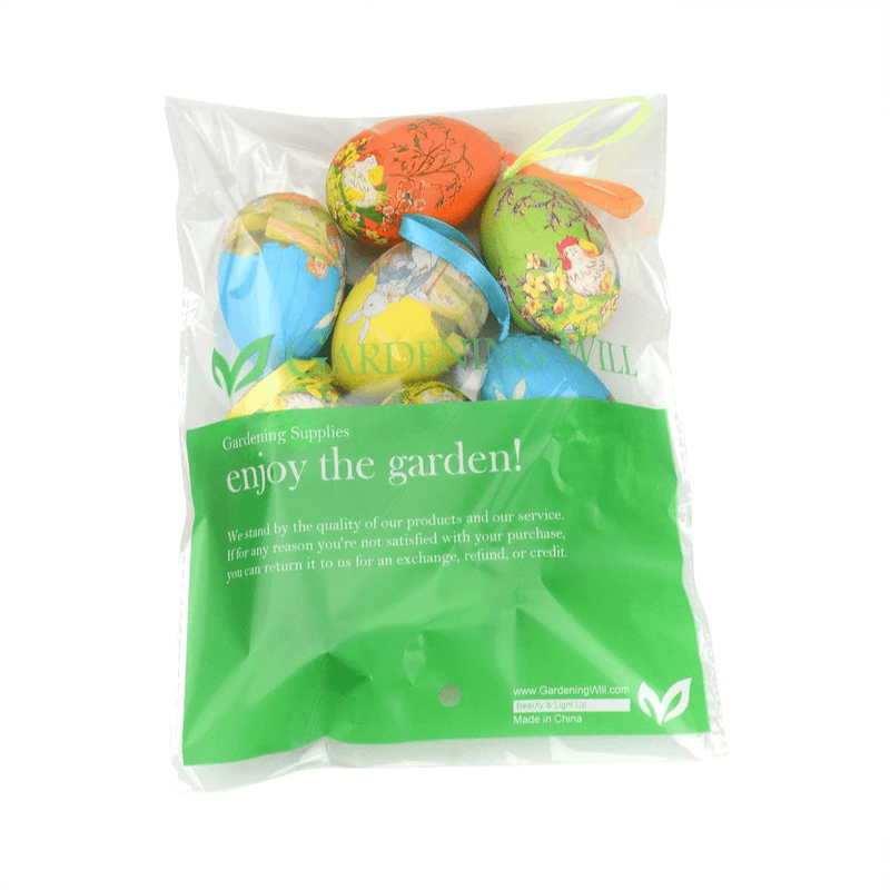 12Pcs Vintage Style Paper Mache Egg Hanging Ornaments Easter Decoration Home & Garden > Decor > Seasonal & Holiday Decorations Gardeningwill   