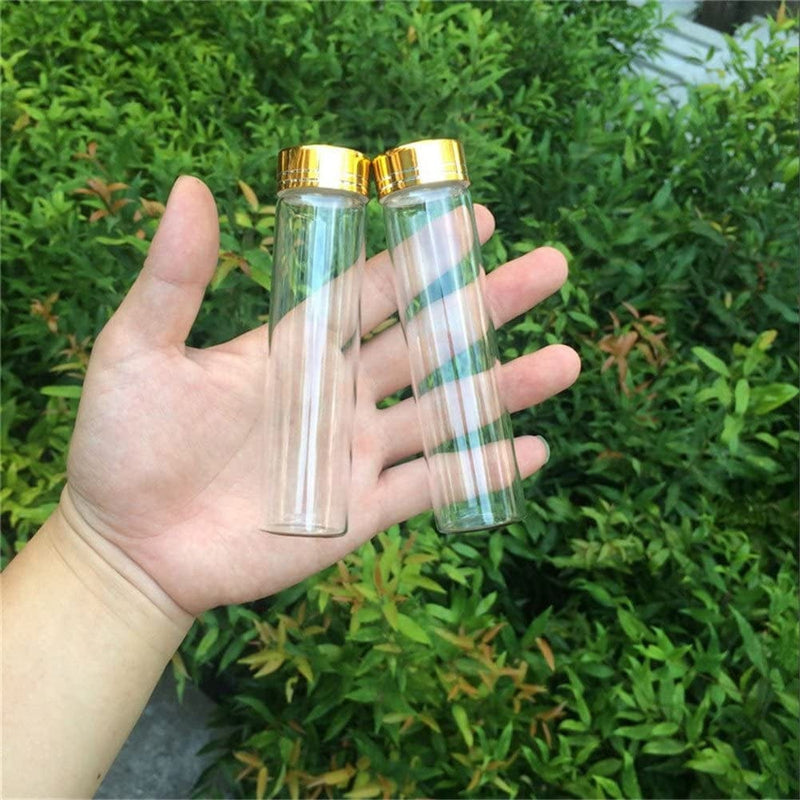 12Units Empty Jars Glass Bottle with Aluminium Gold Color Screw Cap 60ML Sealed Liquid Food Gift Container (12, 60Ml-Golden Lid) Home & Garden > Decor > Decorative Jars Jarvials   