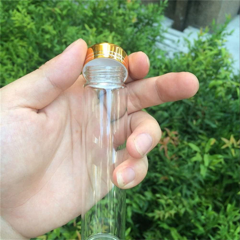 12Units Empty Jars Glass Bottle with Aluminium Gold Color Screw Cap 60ML Sealed Liquid Food Gift Container (12, 60Ml-Golden Lid) Home & Garden > Decor > Decorative Jars Jarvials   