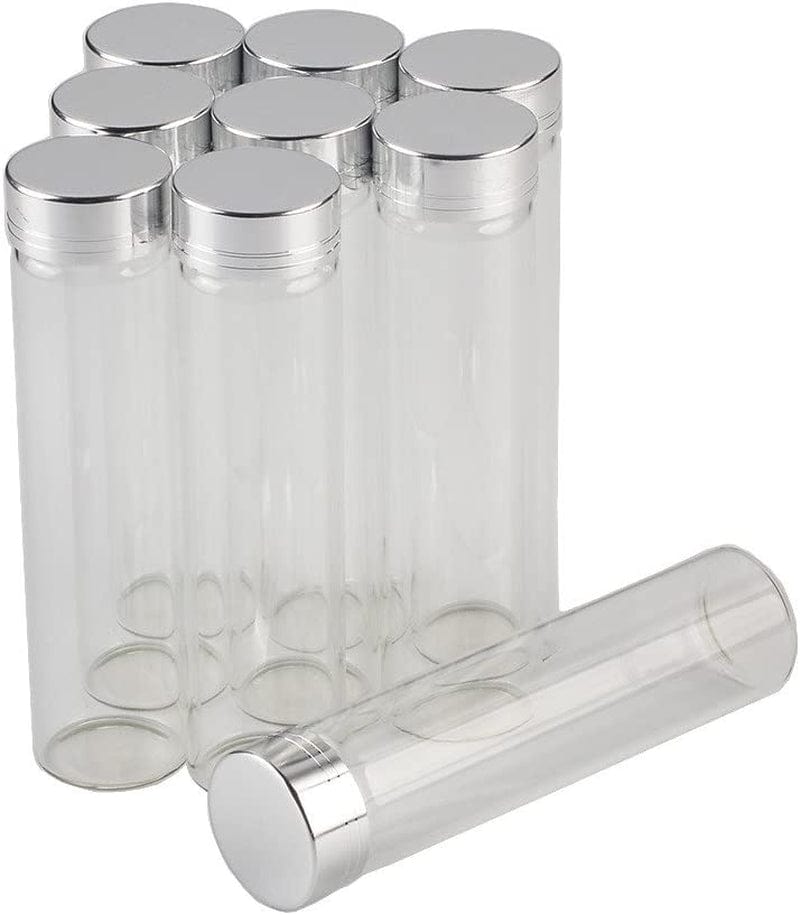 12Units Empty Jars Glass Bottle with Aluminium Gold Color Screw Cap 60ML Sealed Liquid Food Gift Container (12, 60Ml-Golden Lid) Home & Garden > Decor > Decorative Jars Jarvials 50 60ML-Silver Lid 