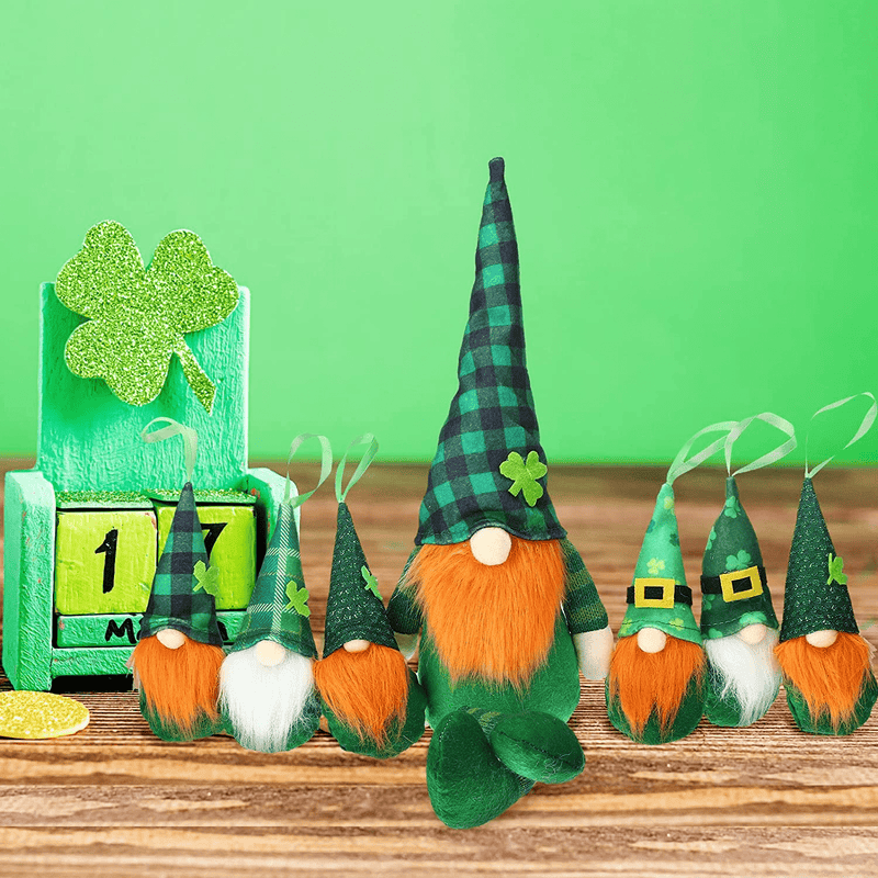 13 Pieces St. Patrick'S Day Gnome Felt Gnome Ornaments Set Include Cute Plush Leprechaun 12 Pieces Hanging St Patrick Gnome St Patrick'S Day Decorations Shamrock Decor for St. Patrick'S Day Party
