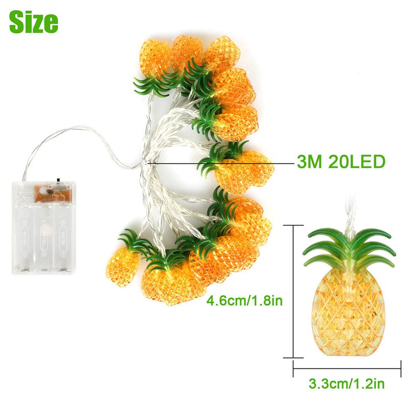Pineapple LED String Lights 3Ft 20 LED Battery Operated Fairy String Lights for Valentine'S Day Party Indoor Bedroom Decoration Indoor Outdoor Halloween Decoration(Warm White)