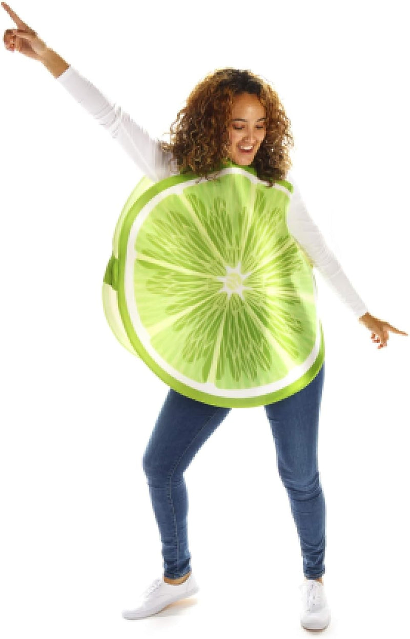 Citrus Slice Food Costume | Slip on Halloween Costume for Women and Men| One Size Fits All  Hauntlook Lime Slice Costume  