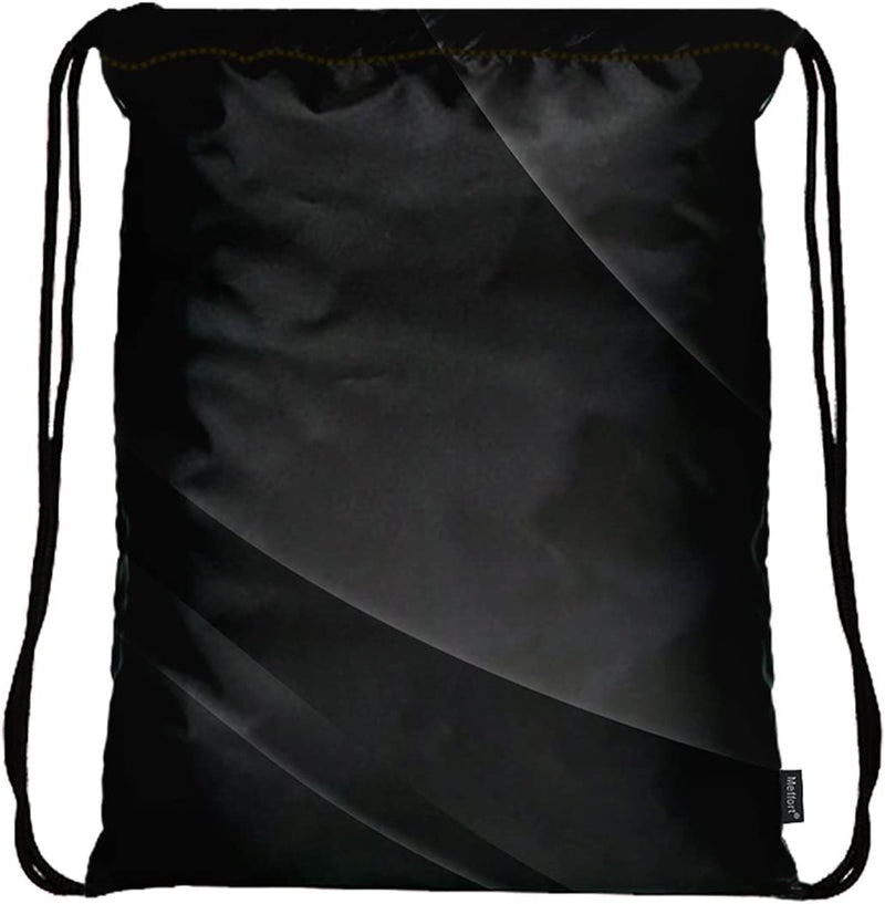 Meffort Inc Lightweight Drawstring Bag Sport Gym Sack Bag Backpack with Side Pocket - Almond Blossom Home & Garden > Household Supplies > Storage & Organization Meffort Inc Gray Black Swirl  