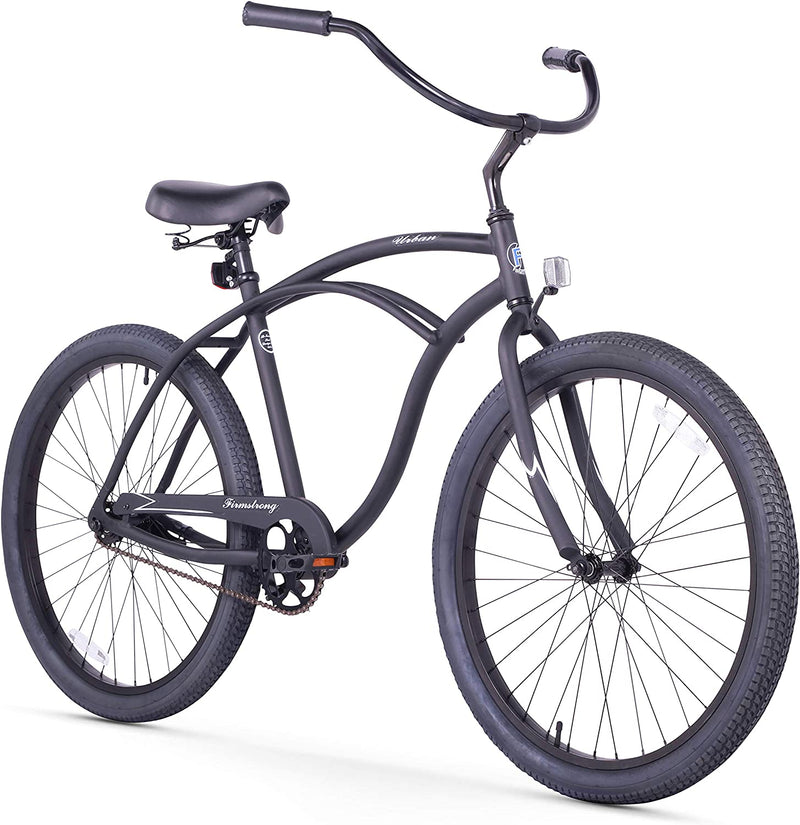 Firmstrong Cruiser-Bicycles Firmstrong Urban Man Alloy Beach Cruiser Bicycle Sporting Goods > Outdoor Recreation > Cycling > Bicycles Firmstrong Matte Black Men's 19 inch / Large