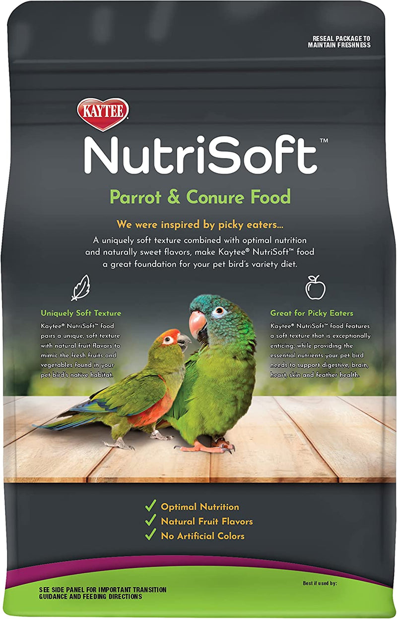 Kaytee Nutri Soft Pet Parrot & Conure Bird Food, 3 Pound