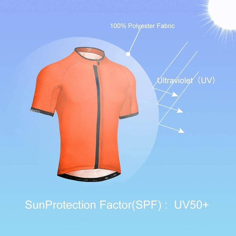 Wantdo Men'S Cycling Jerseys Mountain Bike MTB Jersey Short Sleeve Bike Shirts Breathable Quick Dry Cycling Clothing Sporting Goods > Outdoor Recreation > Cycling > Cycling Apparel & Accessories Wantdo   