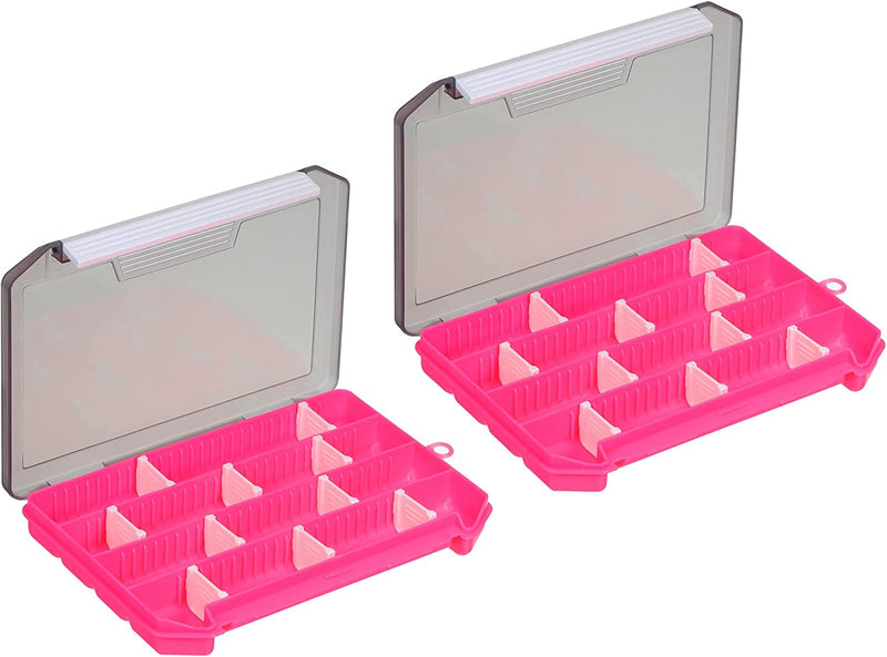 PATIKIL Waterproof Fishing Lure Box, 2 Pack Plastic Fish Tackle Accessory Storage Organizer Container, Pink Sporting Goods > Outdoor Recreation > Fishing > Fishing Tackle PATIKIL Pink  