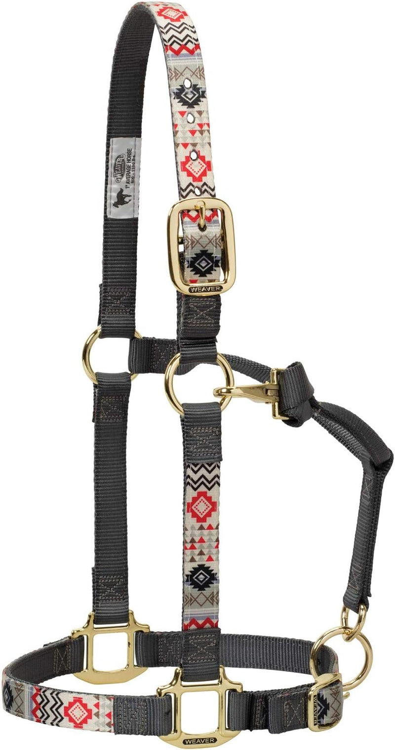 Weaver Leather Adjustable Patterned Nylon Horse Halter Sporting Goods > Outdoor Recreation > Fishing > Fishing Rods Weaver Leather, LLC Crimson Aztec Average Horse 