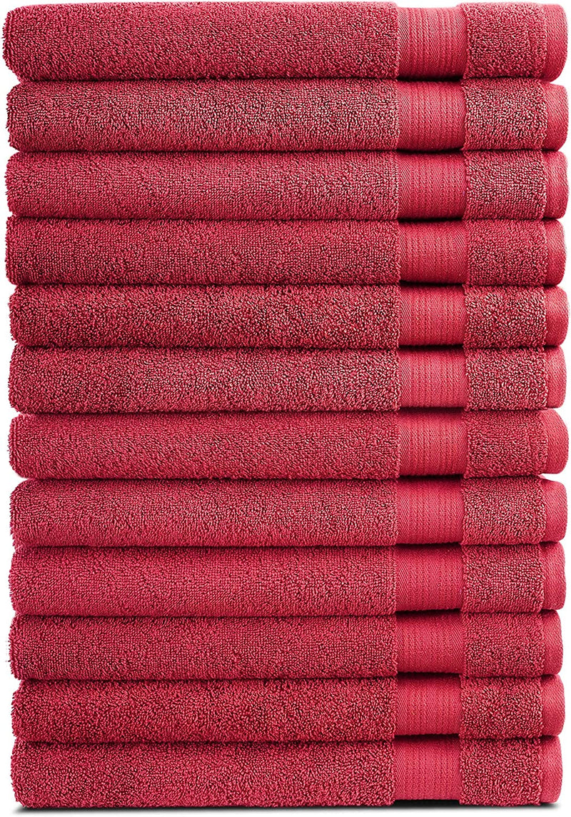 Cotton Cozy 600 GSM 8 Piece Towel Set 100% Cotton Indulgence, Luxury 2 Bath Towels, 2 Hand Towels & 4 Washcloth, Premium Hotel & Spa Quality, Highly Absorbent, Classic American Construction, Navy Blue Home & Garden > Linens & Bedding > Towels Cotton Cozy Wine Red Hand Towels (12 Pack) 