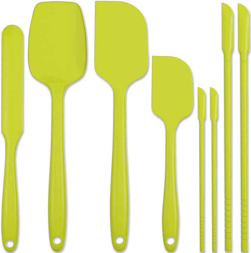 Silicone Spatula, Forc 8 Packs 600°F Heat Resistant BPA Free Nonstick Cookware Dishwasher Safe Flexible Lightweight, Food Grade Silicone Cooking Utensils Set for Baking, Cooking, and Mixing Black Home & Garden > Kitchen & Dining > Kitchen Tools & Utensils Forc Green  