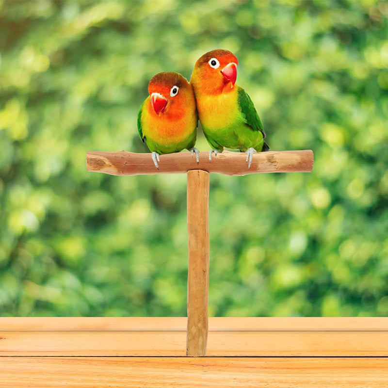 PATKAW Wood Bird Perch Rod Bird Branch Perch Wooden Parrot Stand Bird Shower Standing Toy Bird Chewing Wood Toy Exercise Playground Toys Cage Accessories for Parakeet Parrots Cockatiel Animals & Pet Supplies > Pet Supplies > Bird Supplies > Bird Cages & Stands PATKAW   