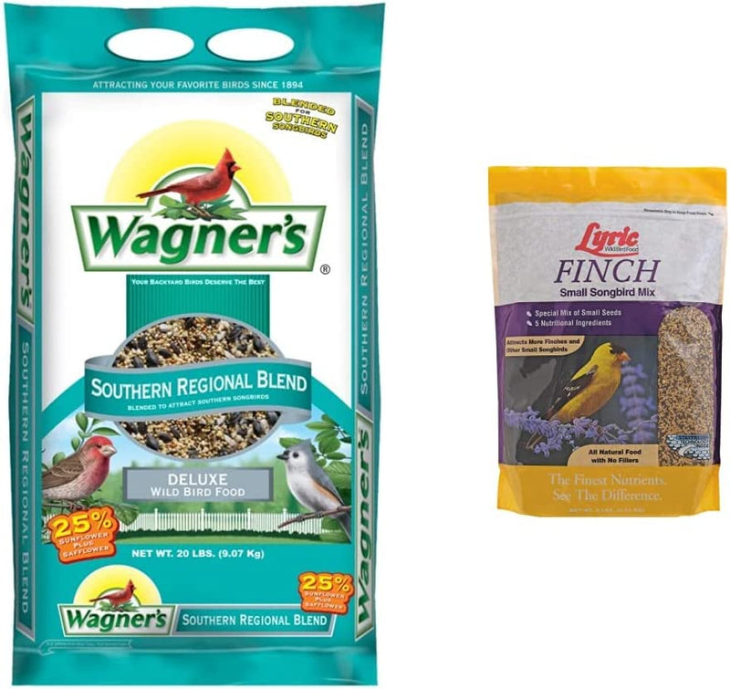 Wagner'S 62012 Southern Regional Blend Wild Bird Food, 20-Pound Bag Animals & Pet Supplies > Pet Supplies > Bird Supplies > Bird Food Wagner's Bird Food + Wild Bird Mix, 5 lb 20-Pound Bag 