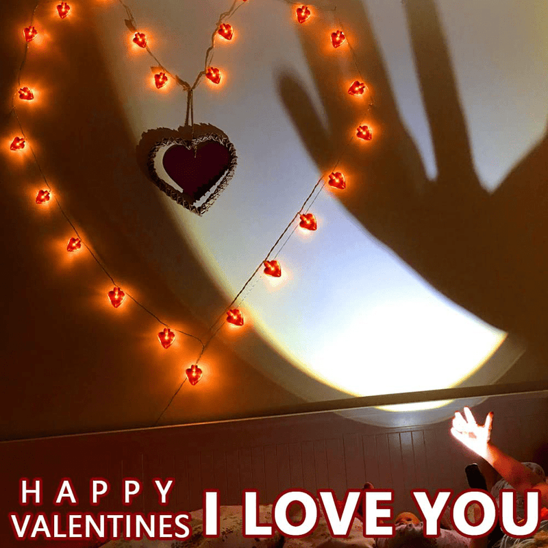 13FT 40LED Valentines Day String Lights Decorations 3D Heart Shaped Fairy Lights Battery Operated with 8 Mode Remote Timer Waterproof Romantic for Wedding Bedroom Anniversary Party Romantic Decor Home & Garden > Decor > Seasonal & Holiday Decorations Semloo   