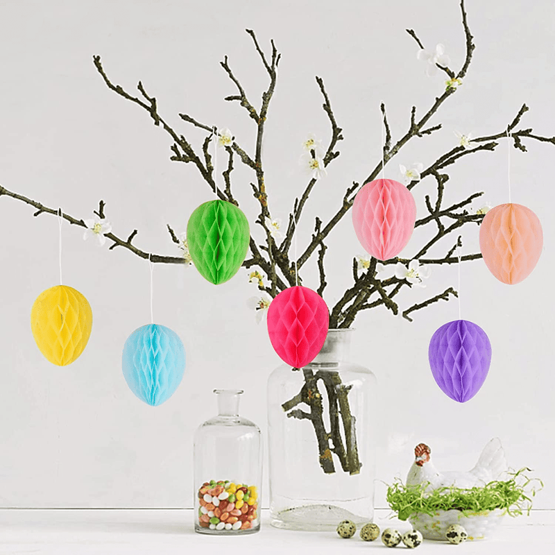 14 Pcs Easter Basket Stuffers,Easter Decorations Egg Hanging Ornaments,Colorful Tiny Honeycomb Balls Easter Tree,Easter Decorations Clearance for Kids School Home Gardening Office Party Supplies Gifts Home & Garden > Decor > Seasonal & Holiday Decorations PHlWTX   