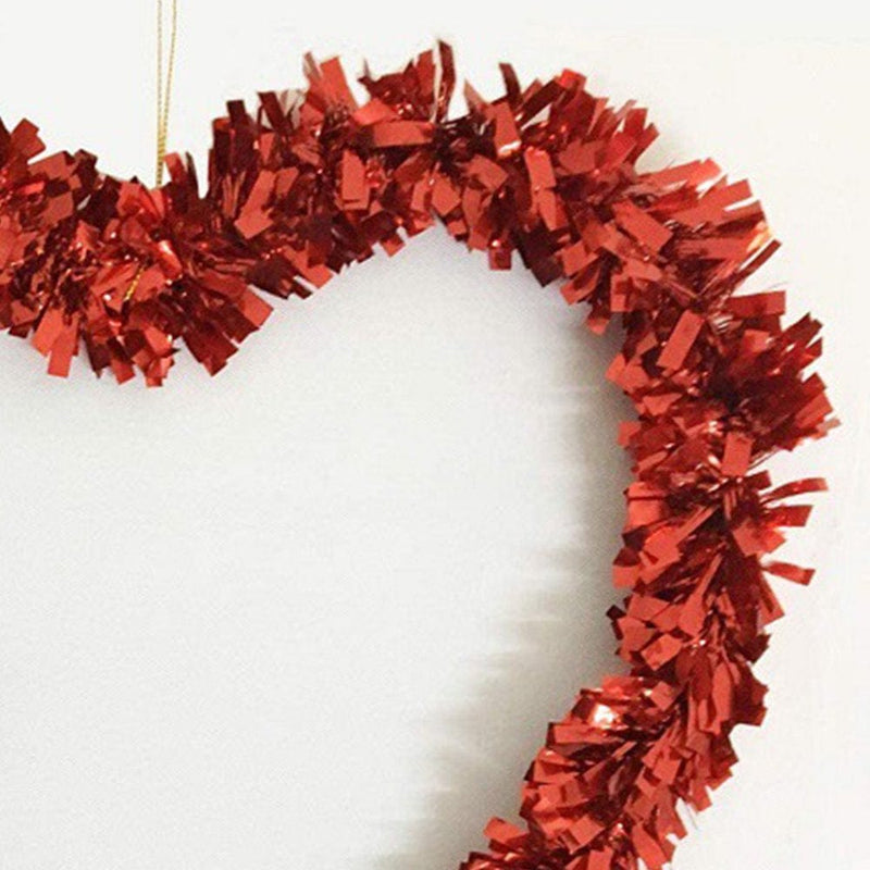 14" Valentines Wreath for Front Door, Heart Iron Floral Garland for Indoor Outdoor Decorations, Valentines Day Heart Shaped Wreath Sign Wall Hanging Decor Home & Garden > Decor > Seasonal & Holiday Decorations Manunclaims   