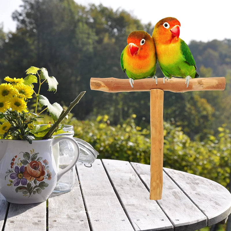 PATKAW Wood Bird Perch Rod Bird Branch Perch Wooden Parrot Stand Bird Shower Standing Toy Bird Chewing Wood Toy Exercise Playground Toys Cage Accessories for Parakeet Parrots Cockatiel Animals & Pet Supplies > Pet Supplies > Bird Supplies > Bird Cages & Stands PATKAW   