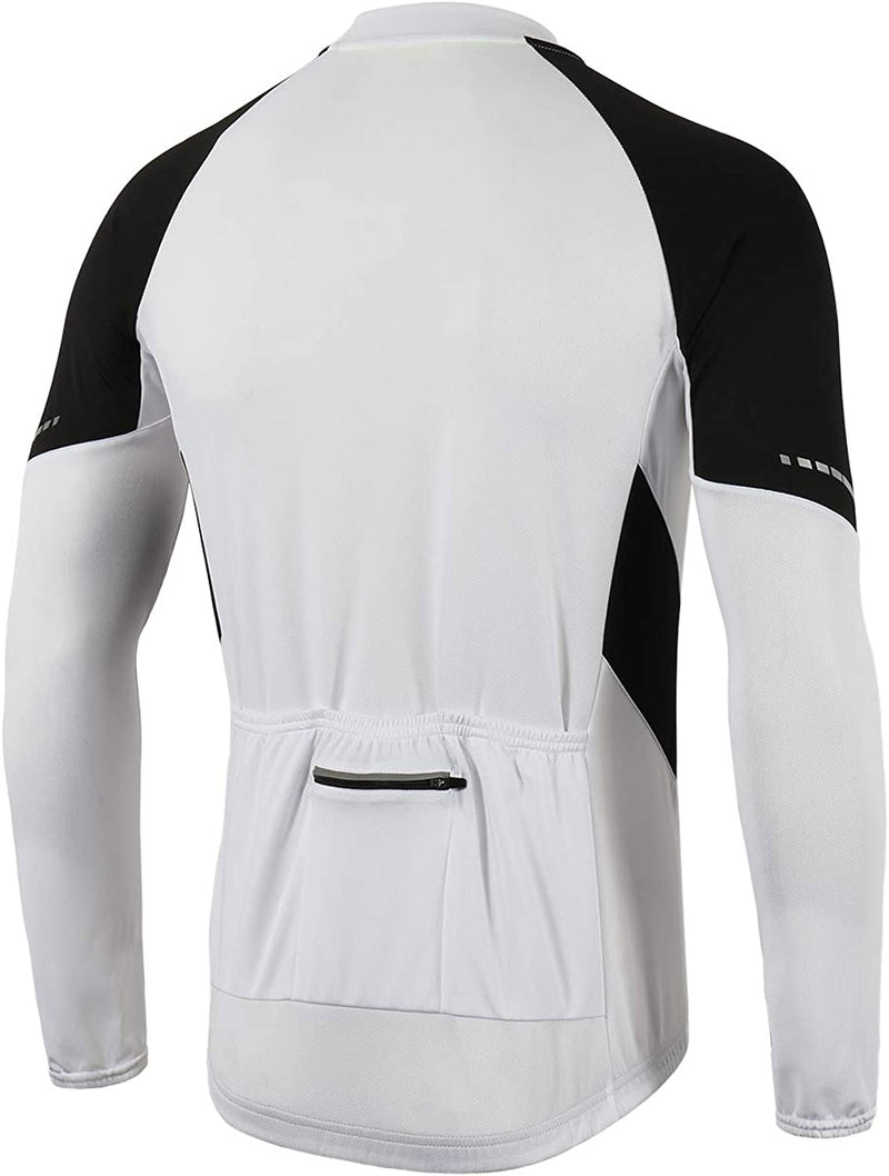 BERGRISAR Men'S Basic Cycling Jerseys Long Sleeves Bike Bicycle Shirt Zipper Pockets BG012 Sporting Goods > Outdoor Recreation > Cycling > Cycling Apparel & Accessories BERGRISAR   