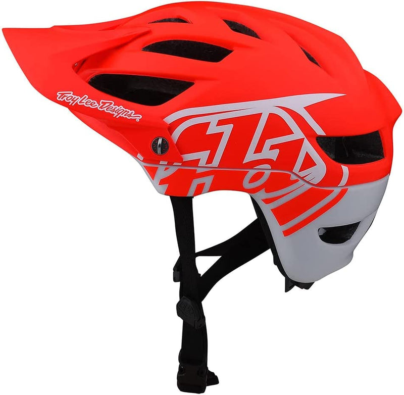 Troy Lee Designs A1 Drone Half Shell Mountain Bike Helmet -Ventilated Lightweight EPS Enduro Gravel MTB Bicycle Cycling - Youth Boys Girls Kids Sporting Goods > Outdoor Recreation > Cycling > Cycling Apparel & Accessories > Bicycle Helmets Troy Lee Designs Drone Red Os One Size 