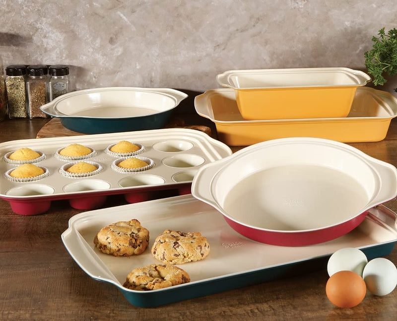 Spice by Tia Mowry Healthy Nonstick Ceramic Savory Saffron 6 Piece Carbon Steel Bakeware Set - Assorted Colors (96227.06RR) Home & Garden > Kitchen & Dining > Cookware & Bakeware SPICE BY TIA MOWRY   